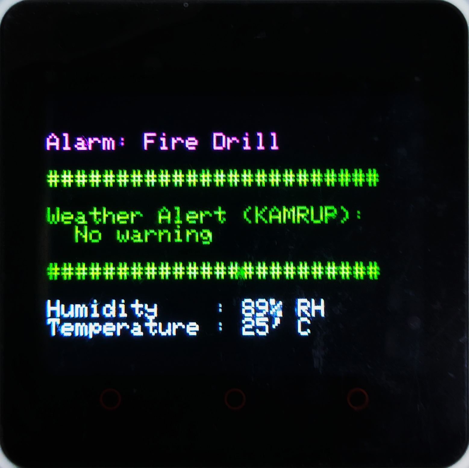 Weather monitoring and early warning system